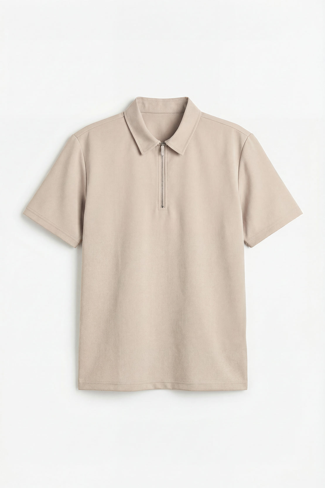 Title KOKO Pure-Ease Half-Zip Polo – Black & Sand