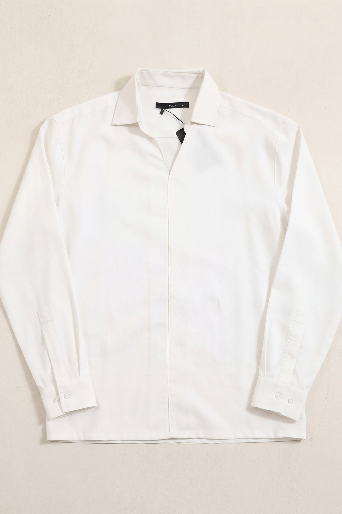 KOKO Pure-Ease Soft Collar Shirt – Brown & White