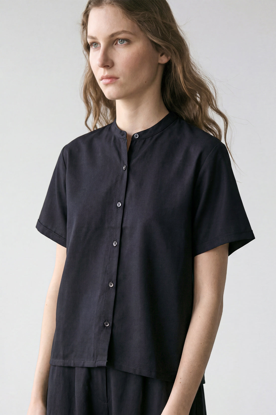 KOKO Pure-Ease Button-Down Shirt – Black & Beige