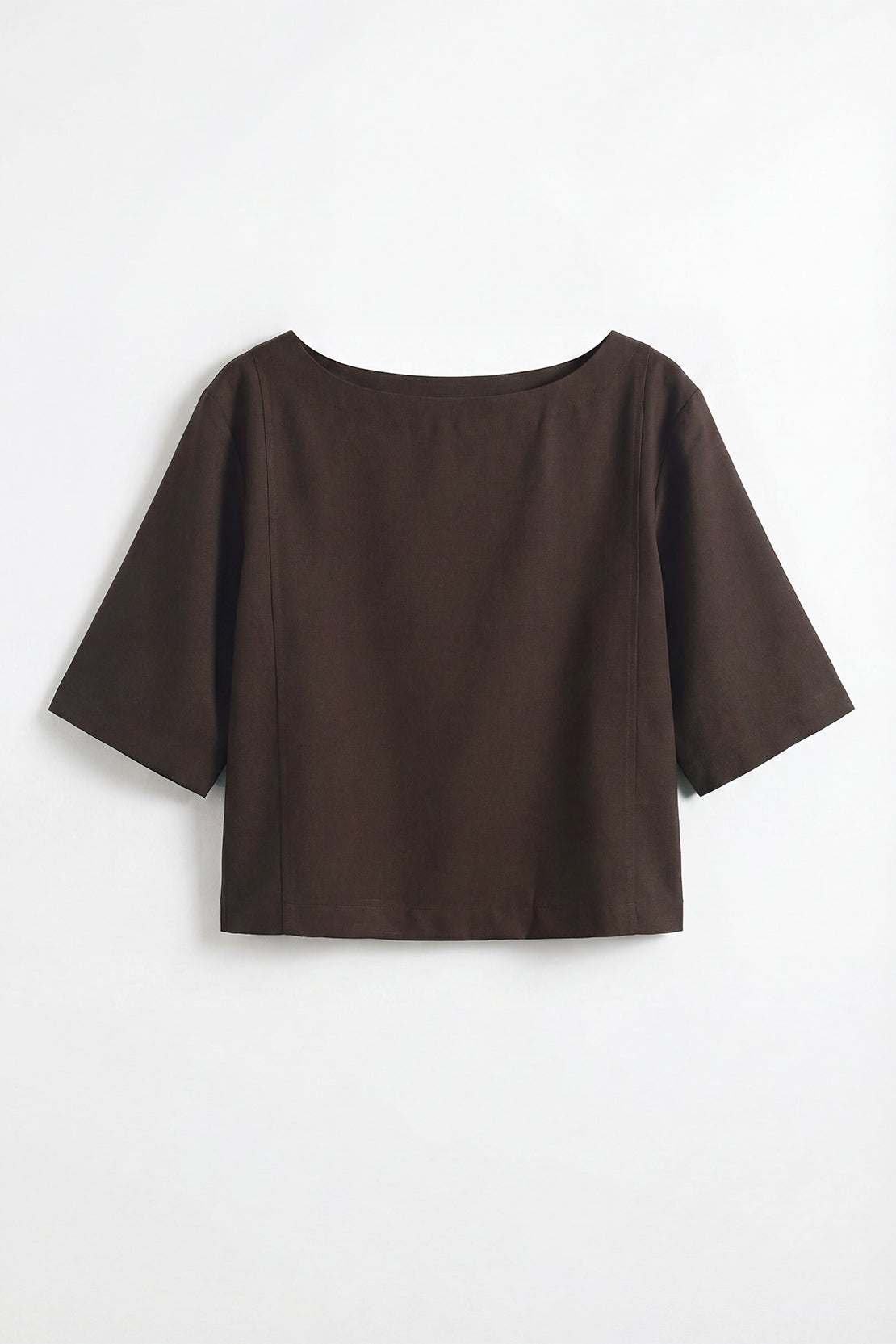 KOKO Pure-Ease Woven Boat Neck Top – Clay