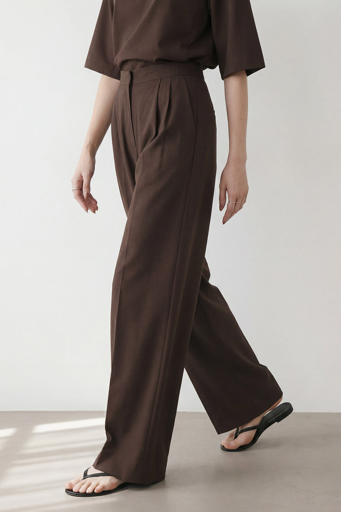 KOKO Pure-Ease Wide-Leg Trouser – Brown