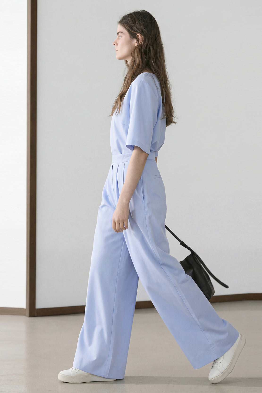 KOKO Pure-Ease Wide-Leg Pants– Black, Sky blue & Brown