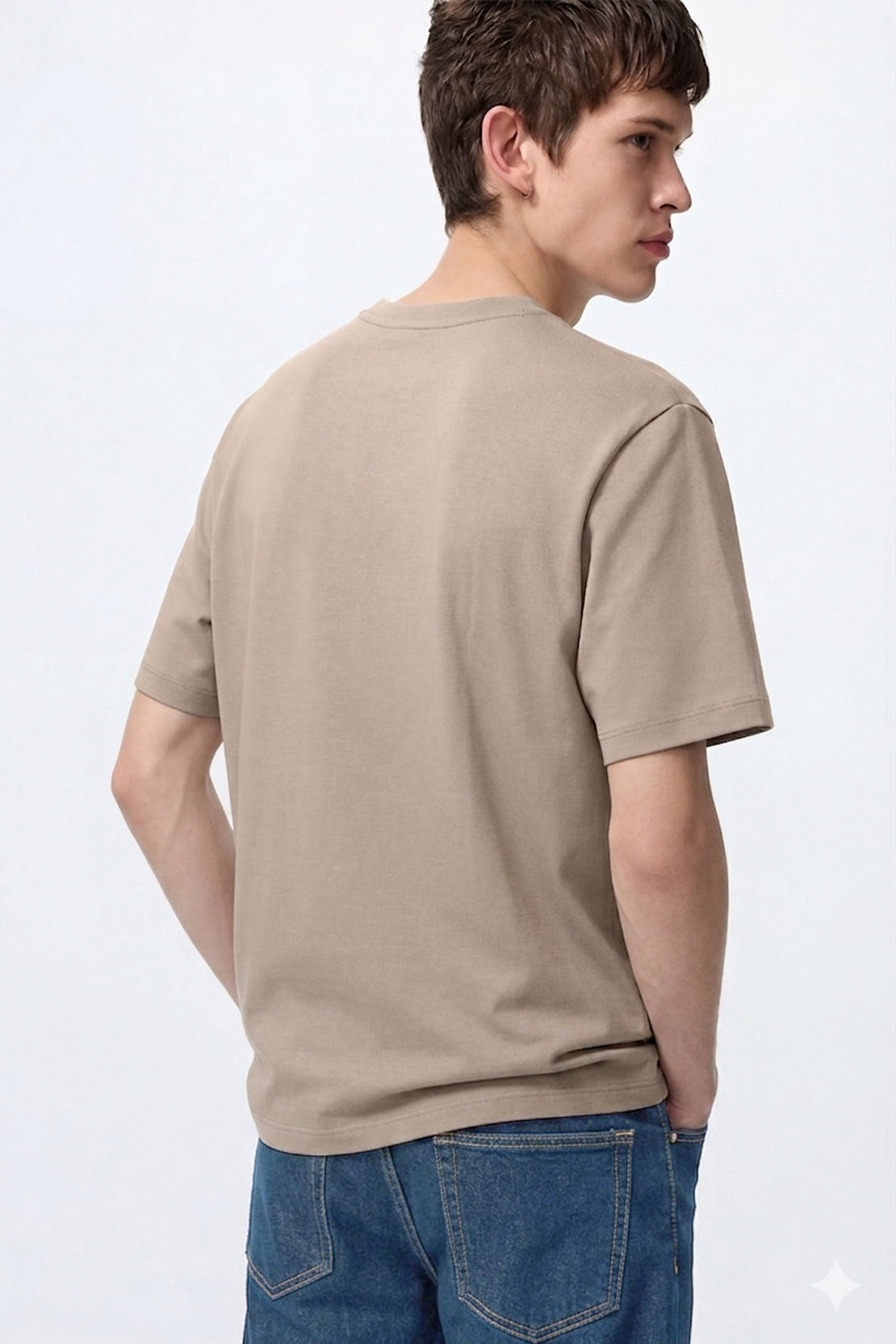 KOKO Modal Relaxed Crew Neck T-Shirt – Black & Clay