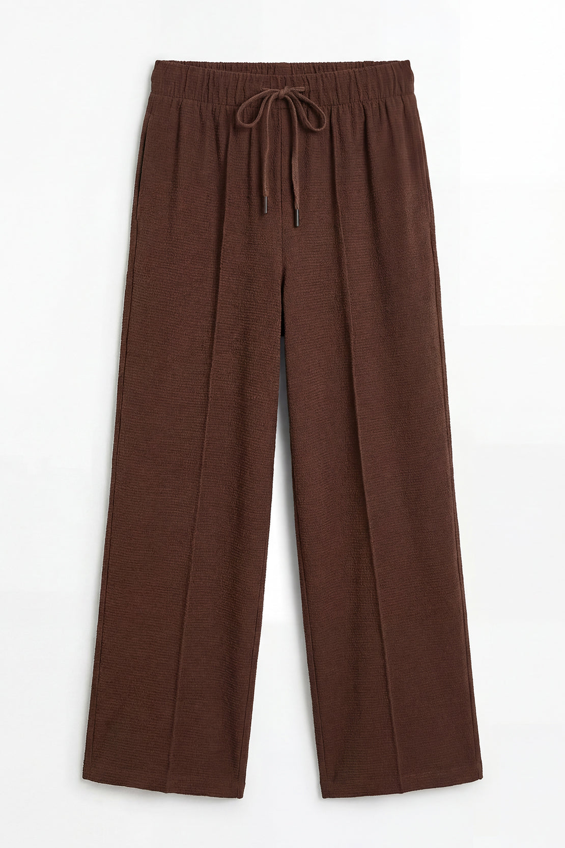 KOKO Textured Knit Relaxed Fit Trouser -Coffee, Black, Clay & Brown
