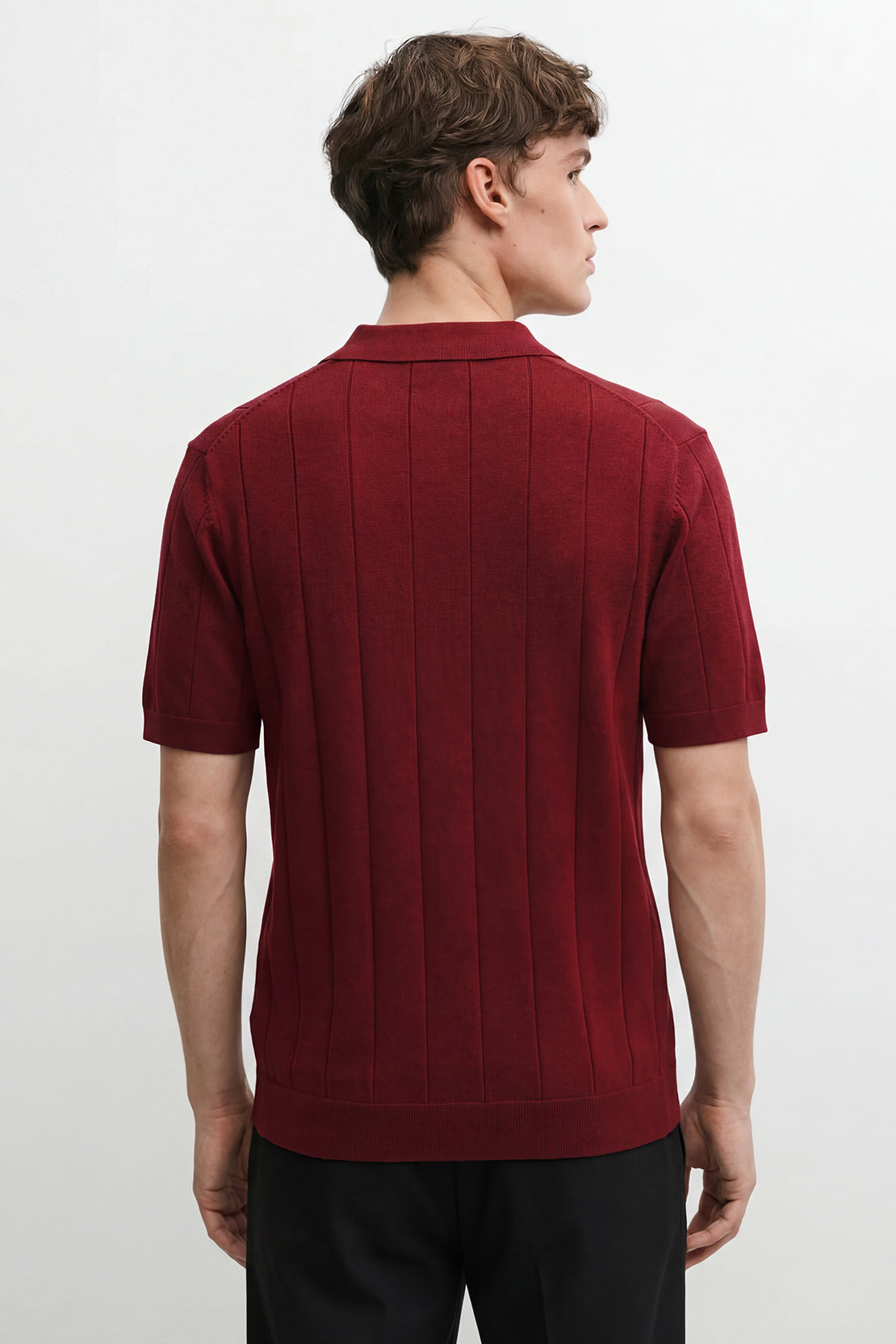 KOKO Core Knit Polo – Dark Red