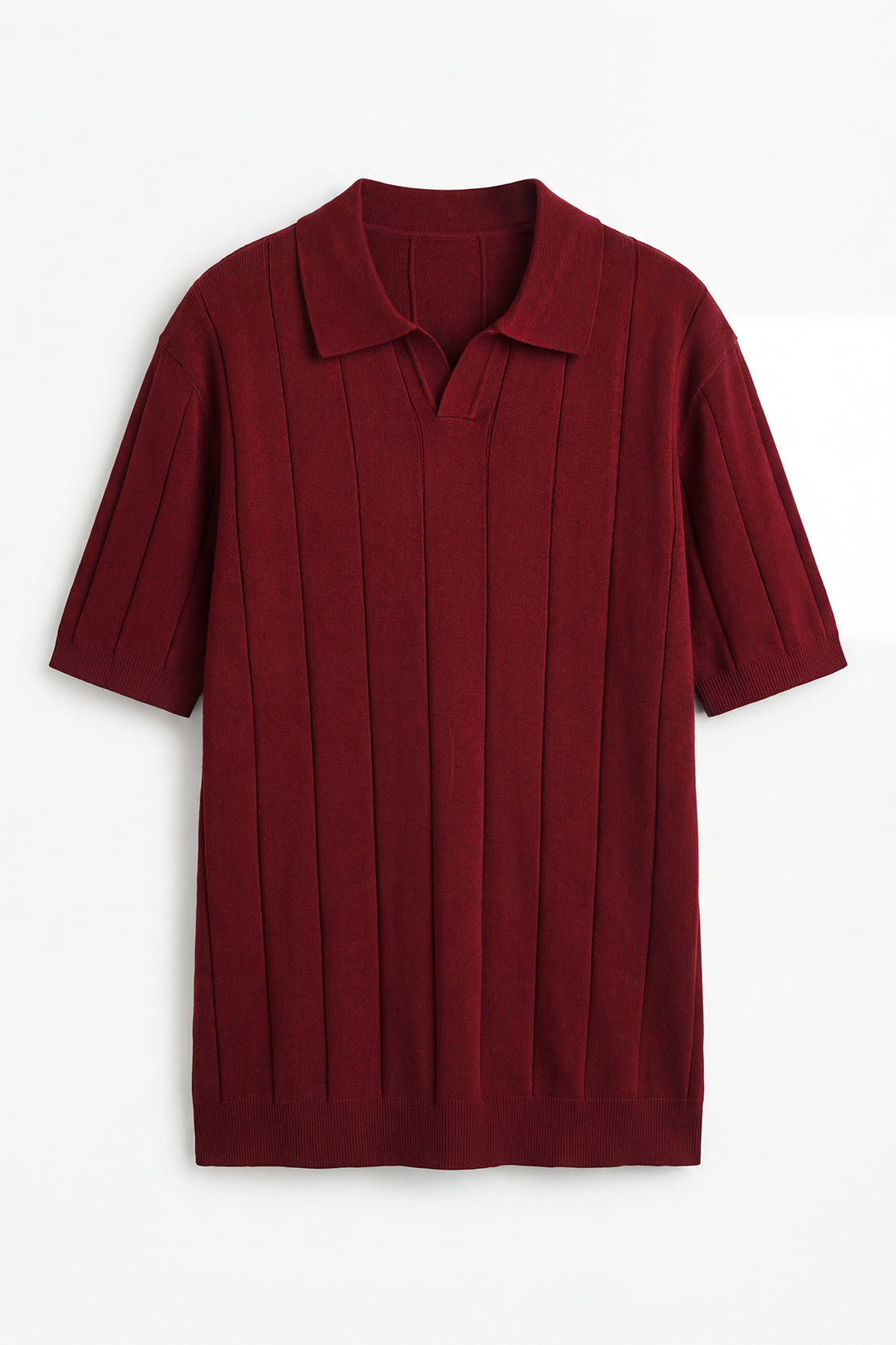 KOKO Core Knit Polo – Dark Red