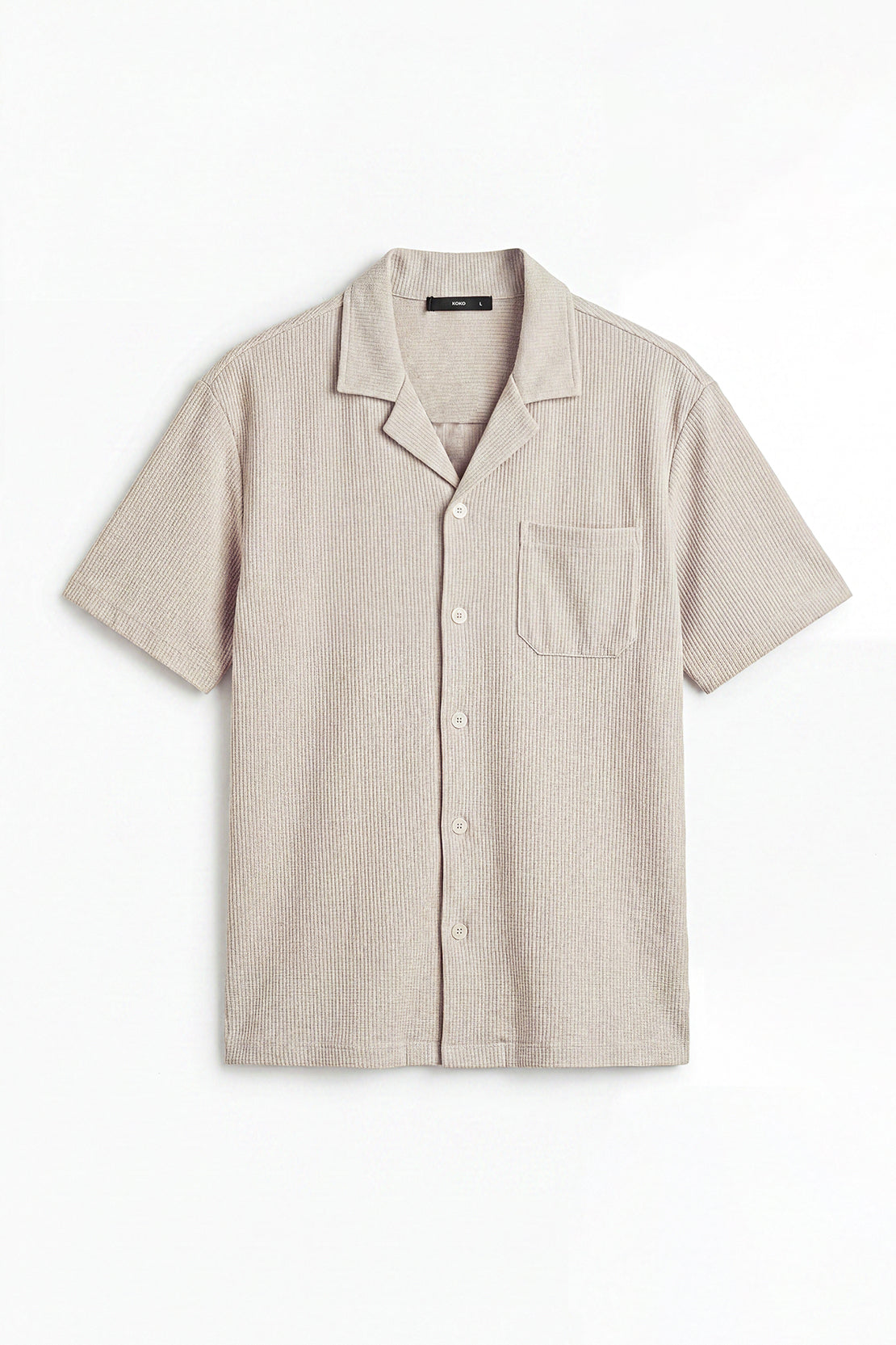KOKO Bubble Knit Half Sleeve Shirt – Beige