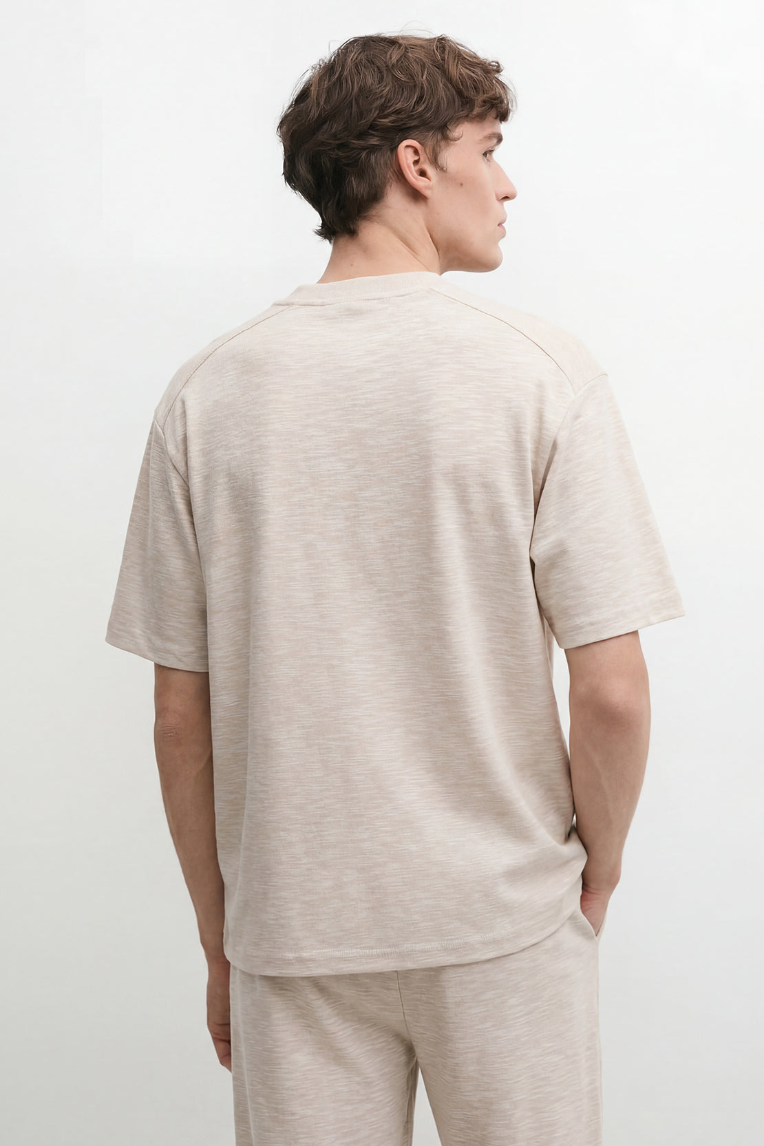 KOKO Air Rib Drop Shoulder T-Shirt – Apricot