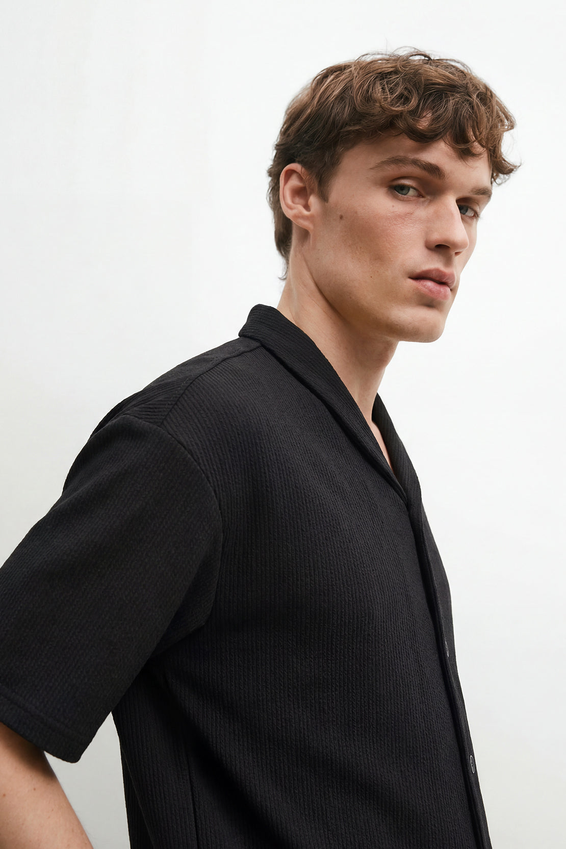 KOKO Craft Knit Relaxed Co-Ord Shirt – Black