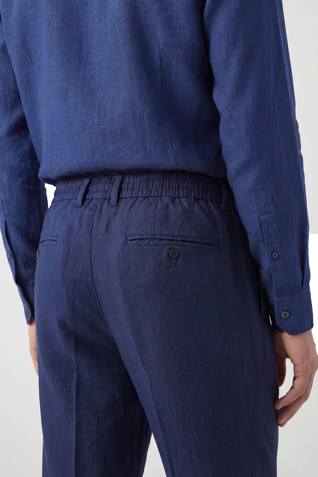 KOKO Linen Button Down Shirt & Relaxed Pants – Navy