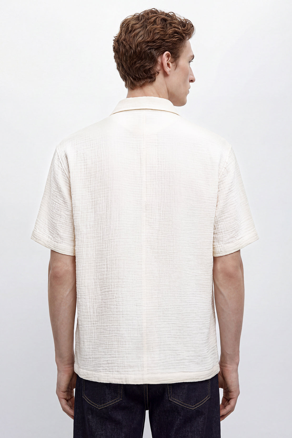 KOKO Air Muslin Button-Down Shirt – White