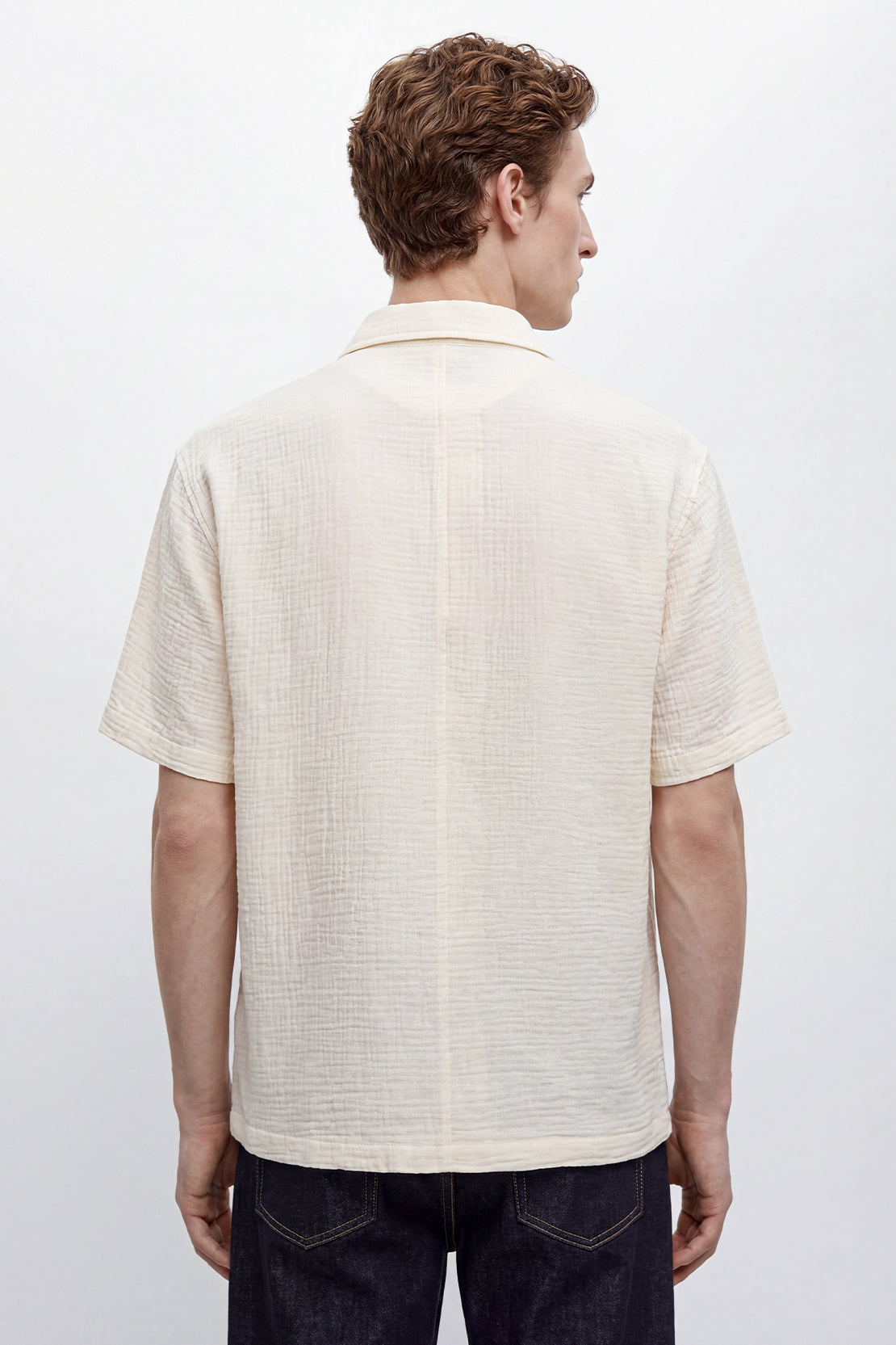 KOKO Air Muslin Button-Down Shirt – White