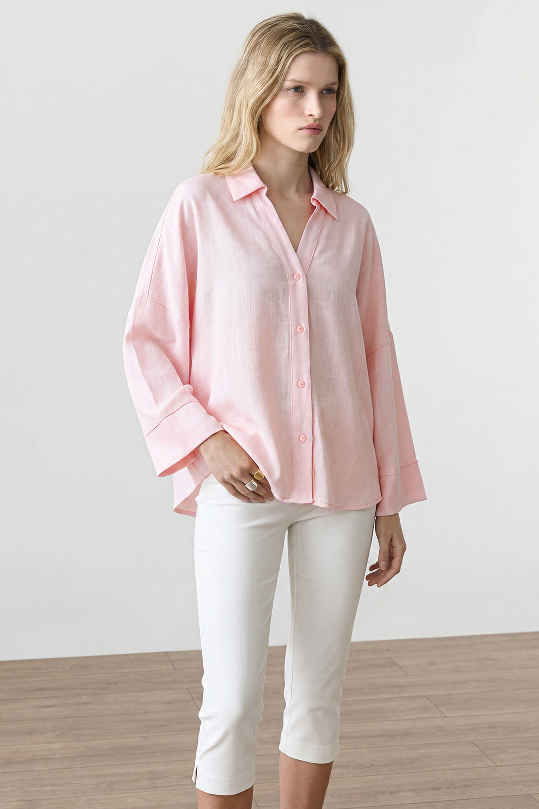 KOKO Cloud Linen Relaxed Shirt – pink