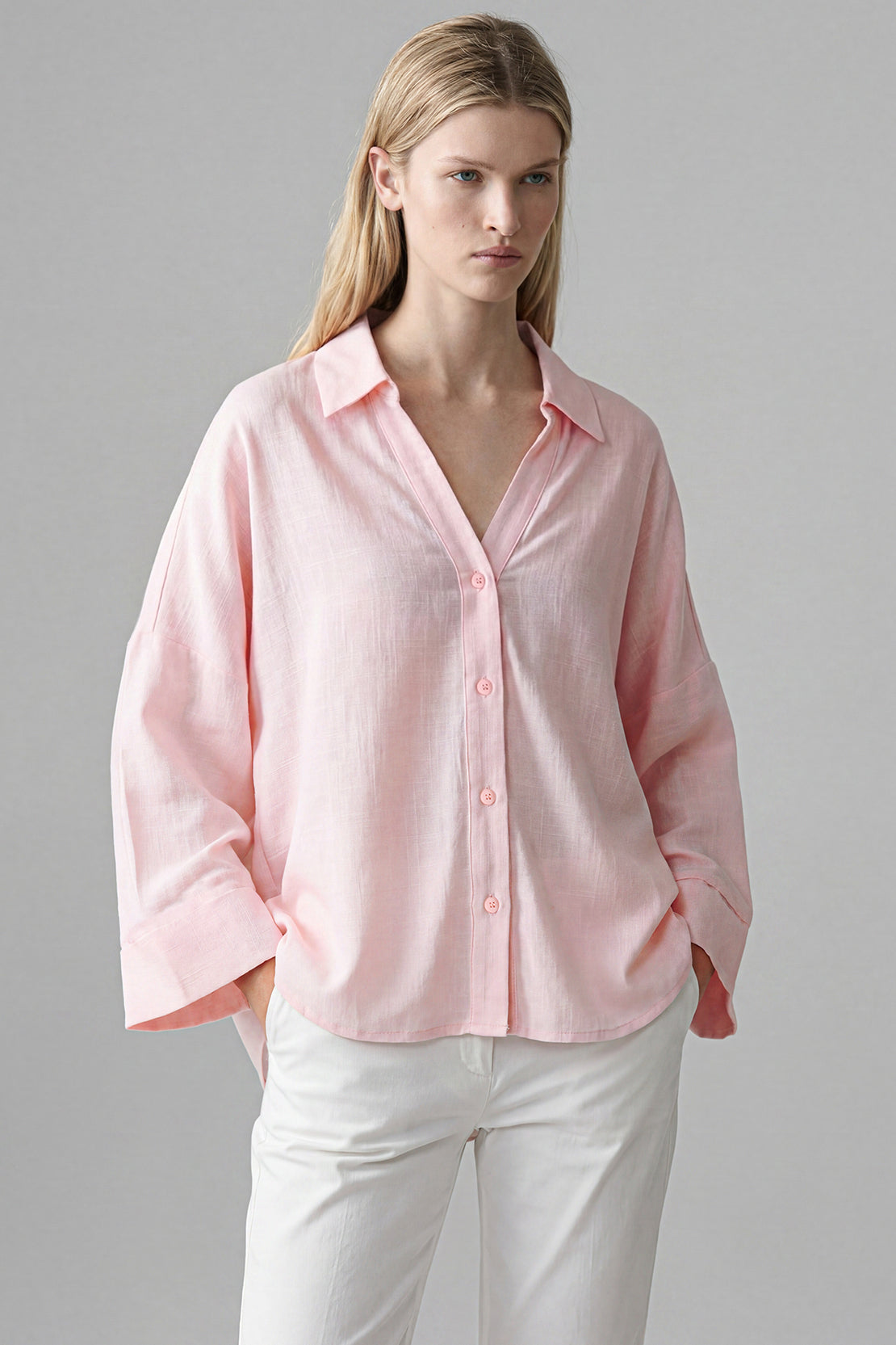 KOKO Cloud Linen Relaxed Shirt – pink