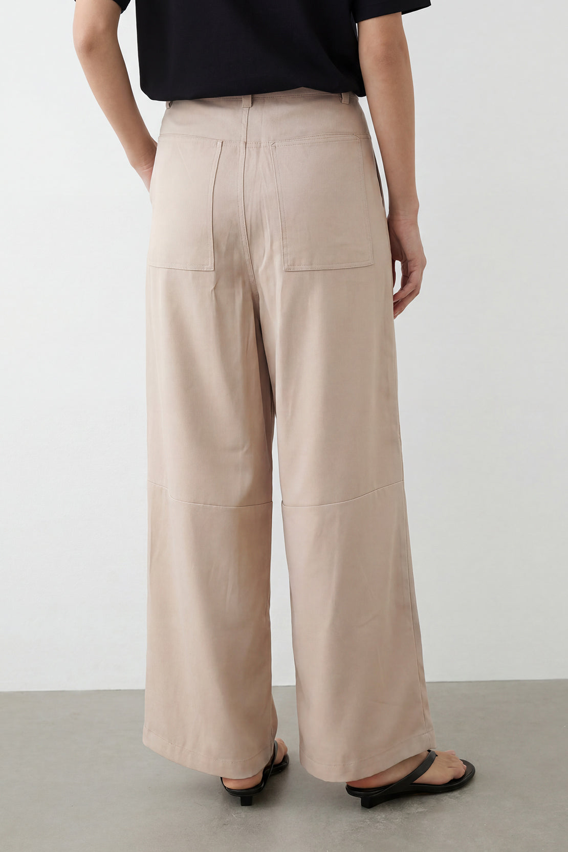 KOKO Signature Weave Wide-Leg Pants – Khaki