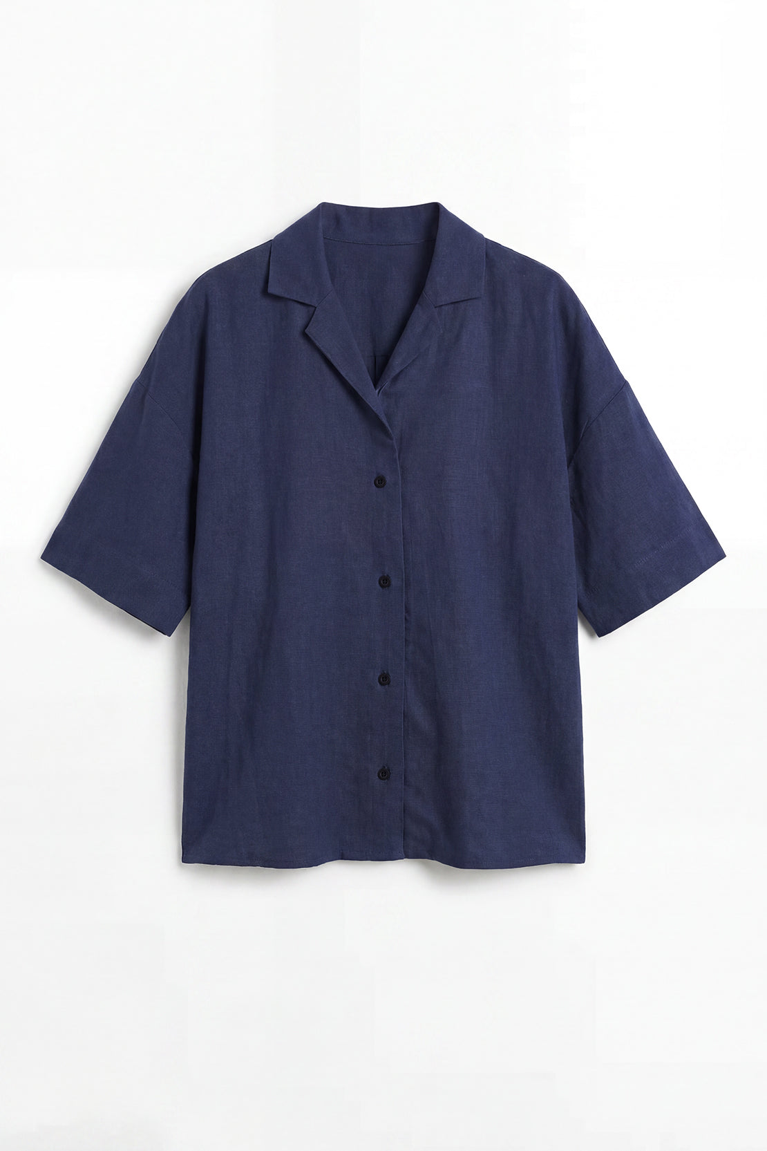 KOKO Looma Linen Relaxed Shirt & Wide-Leg Pants – Navy