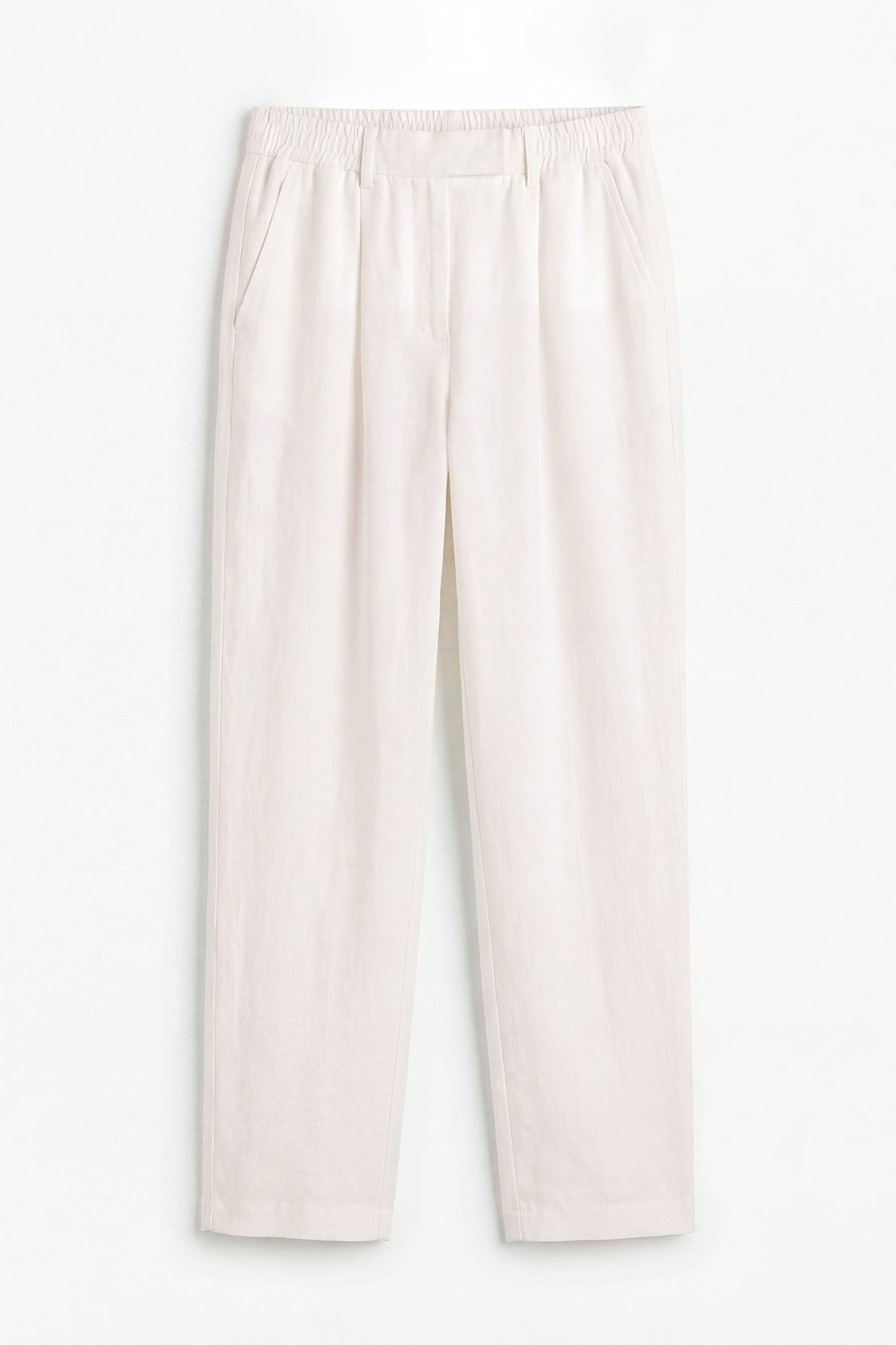 KOKO Looma Knit Elastic Waist Pleated Bottom – Off white