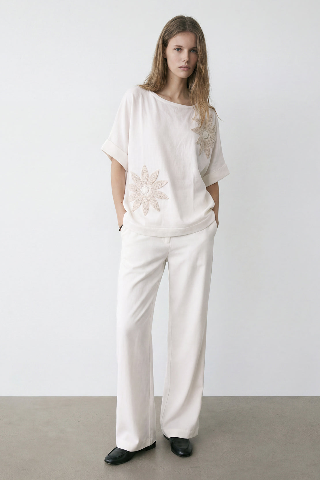 KOKO Ultra Mesh Crew Neck Top – Off White