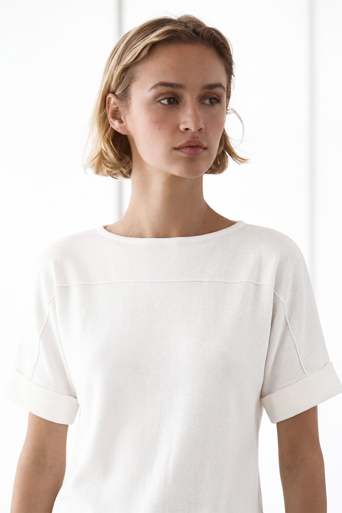 KOKO Neo Mesh Relaxed Fit Top – White