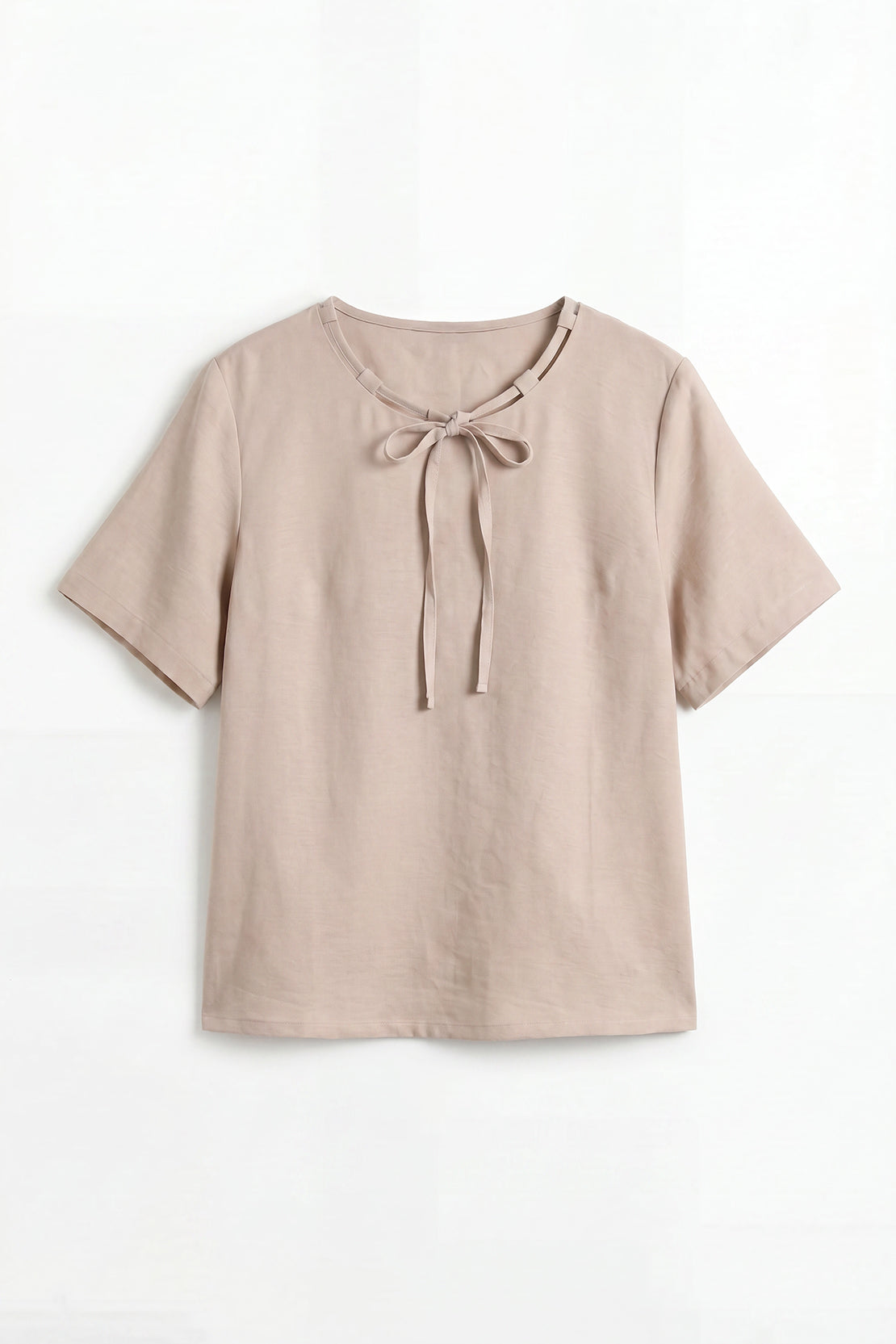 KOKO Nova Tie-Neck Top & Relaxed Trouser – Apricot