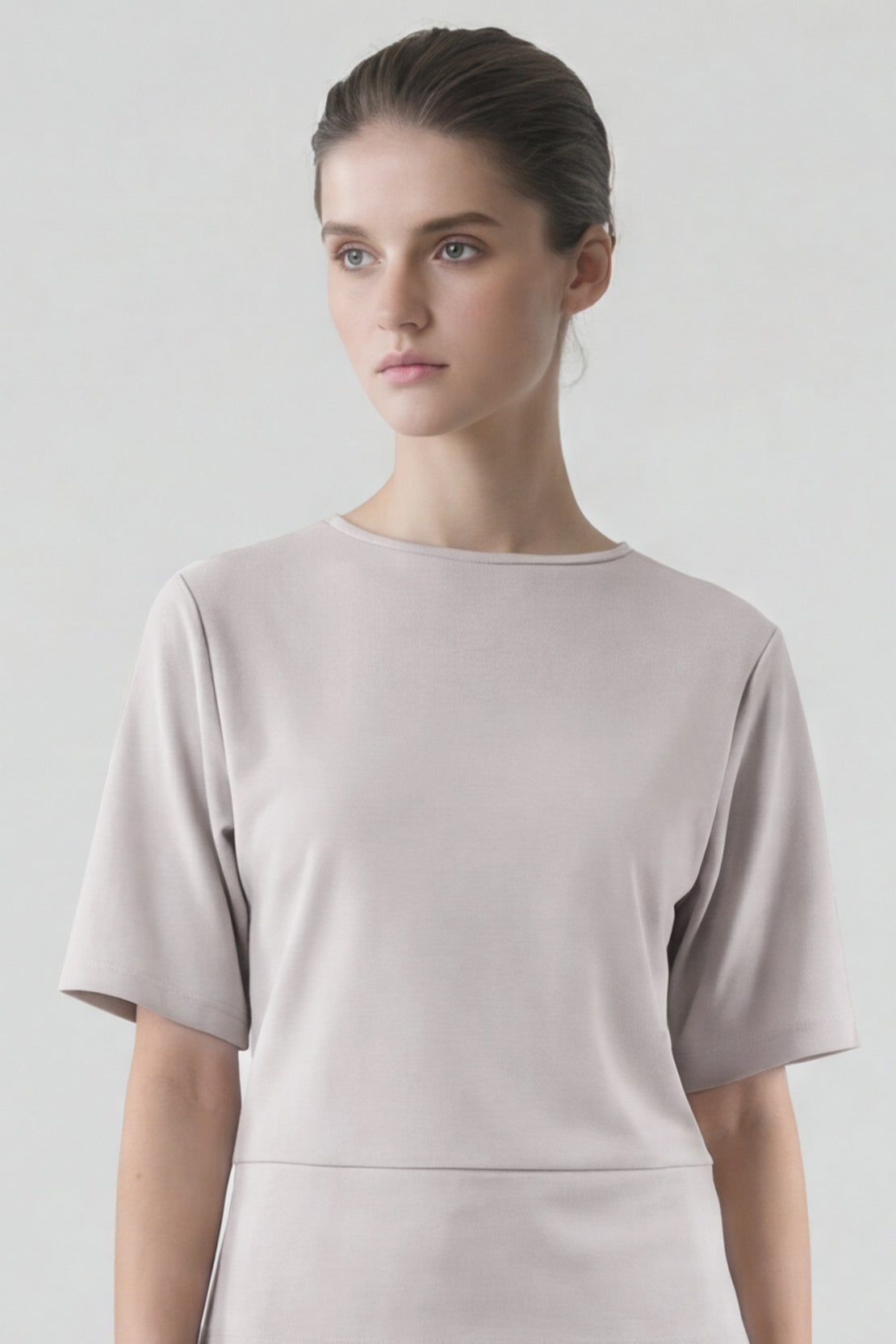 KOKO Modal Relaxed Boat Neck Top – Beige