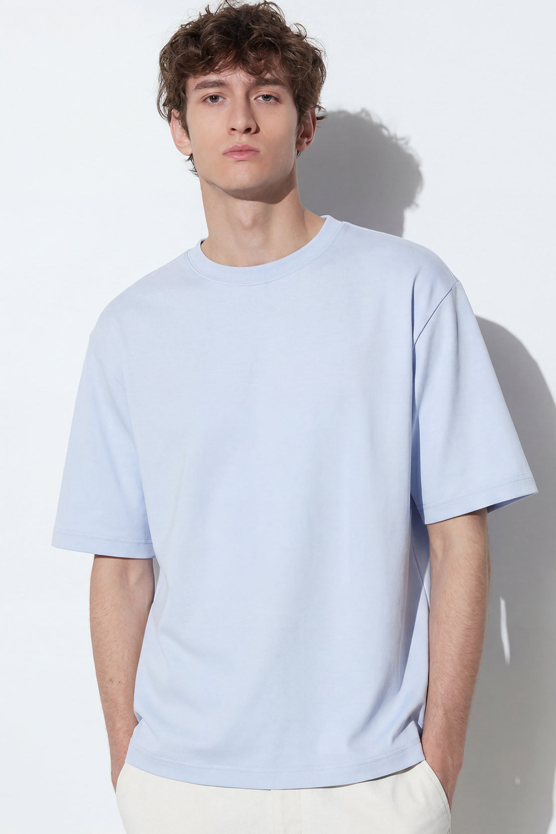 KOKO Sheen Modal Crew Neck T-Shirt – Light Blue