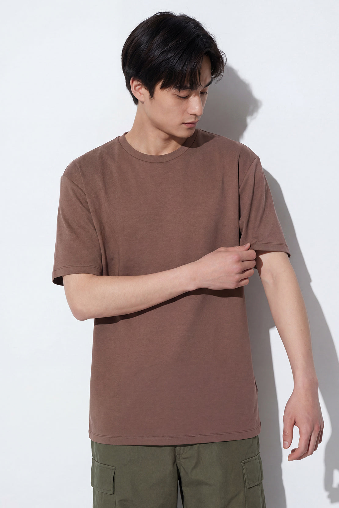 KOKO Sheen Modal Crew Neck T-Shirt – TAUPE