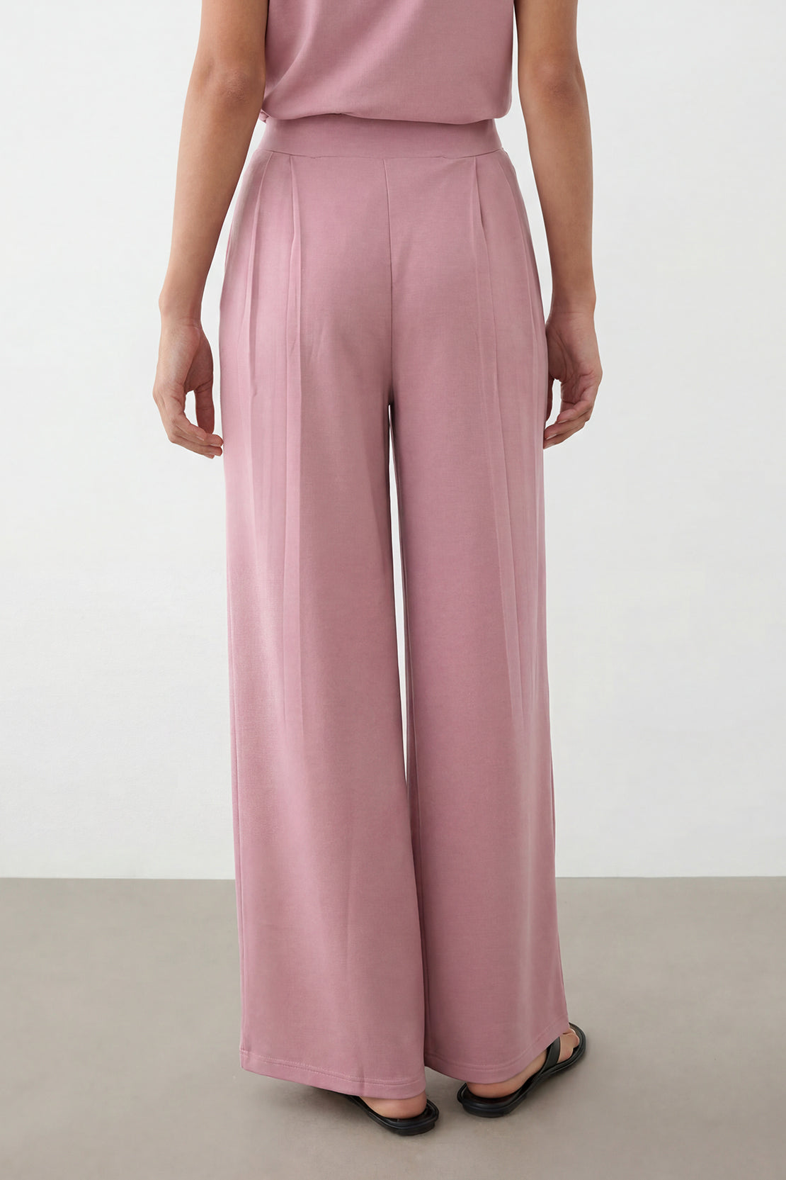 KOKO Modal Blend Wide Leg Pants – Pink