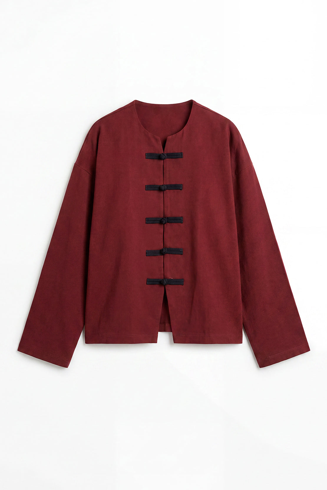 KOKO Smooth Cotton Fusion Top – Deep Wine