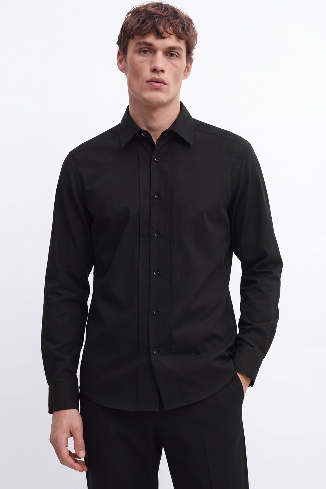KOKO Smooth Cotton Shirt – Black