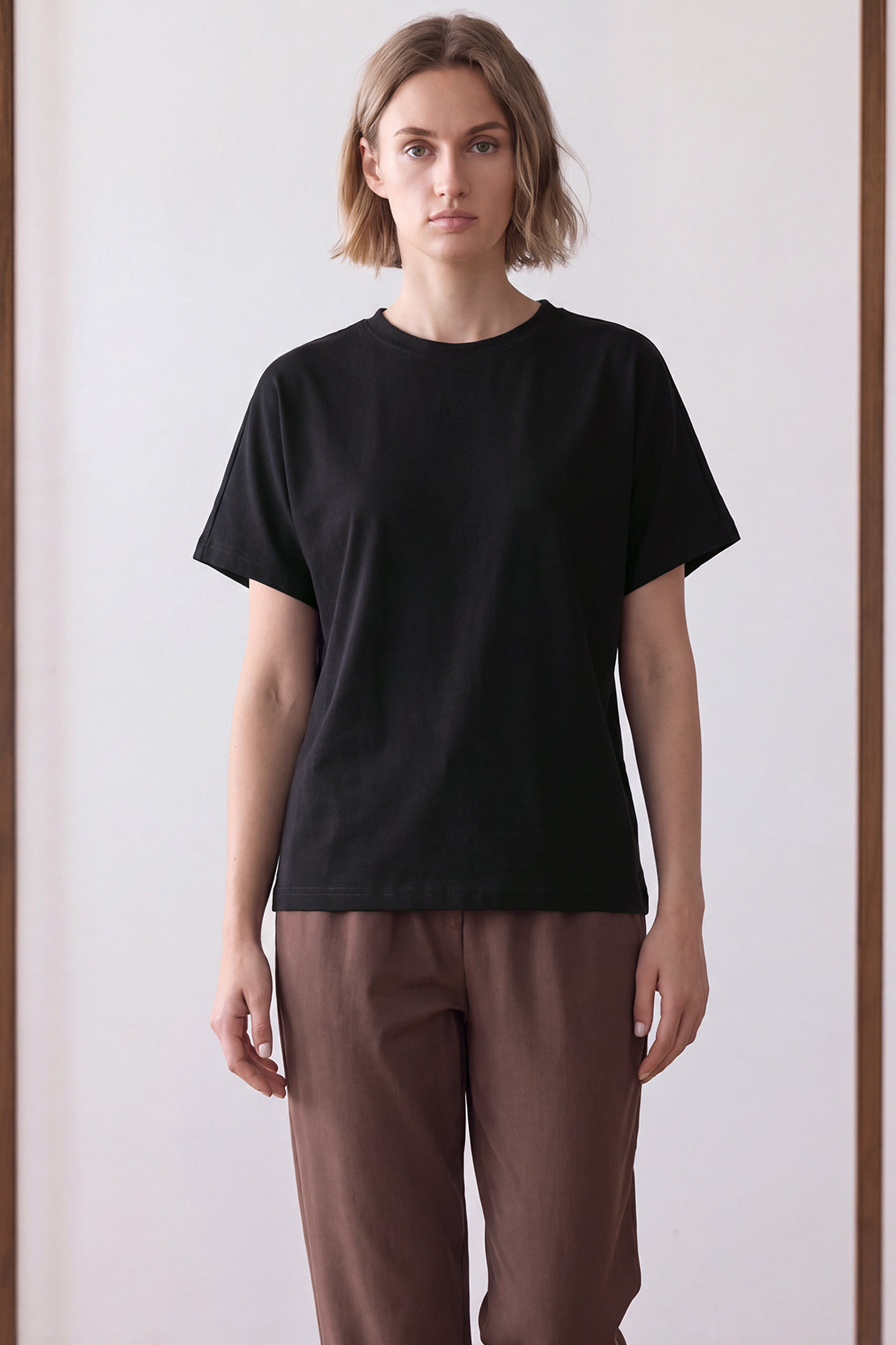 KOKO Cotton Modal Crew Neck T-Shirt – Black