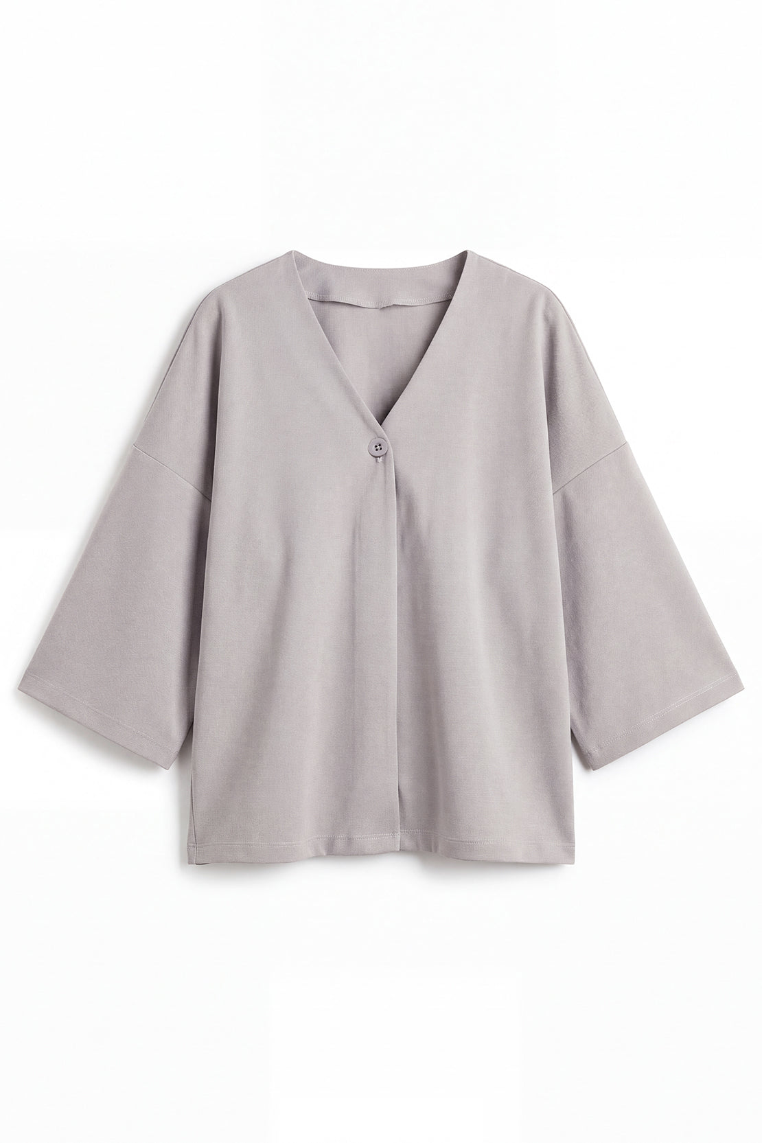 KOKO Feather Cotton V-Neck Top