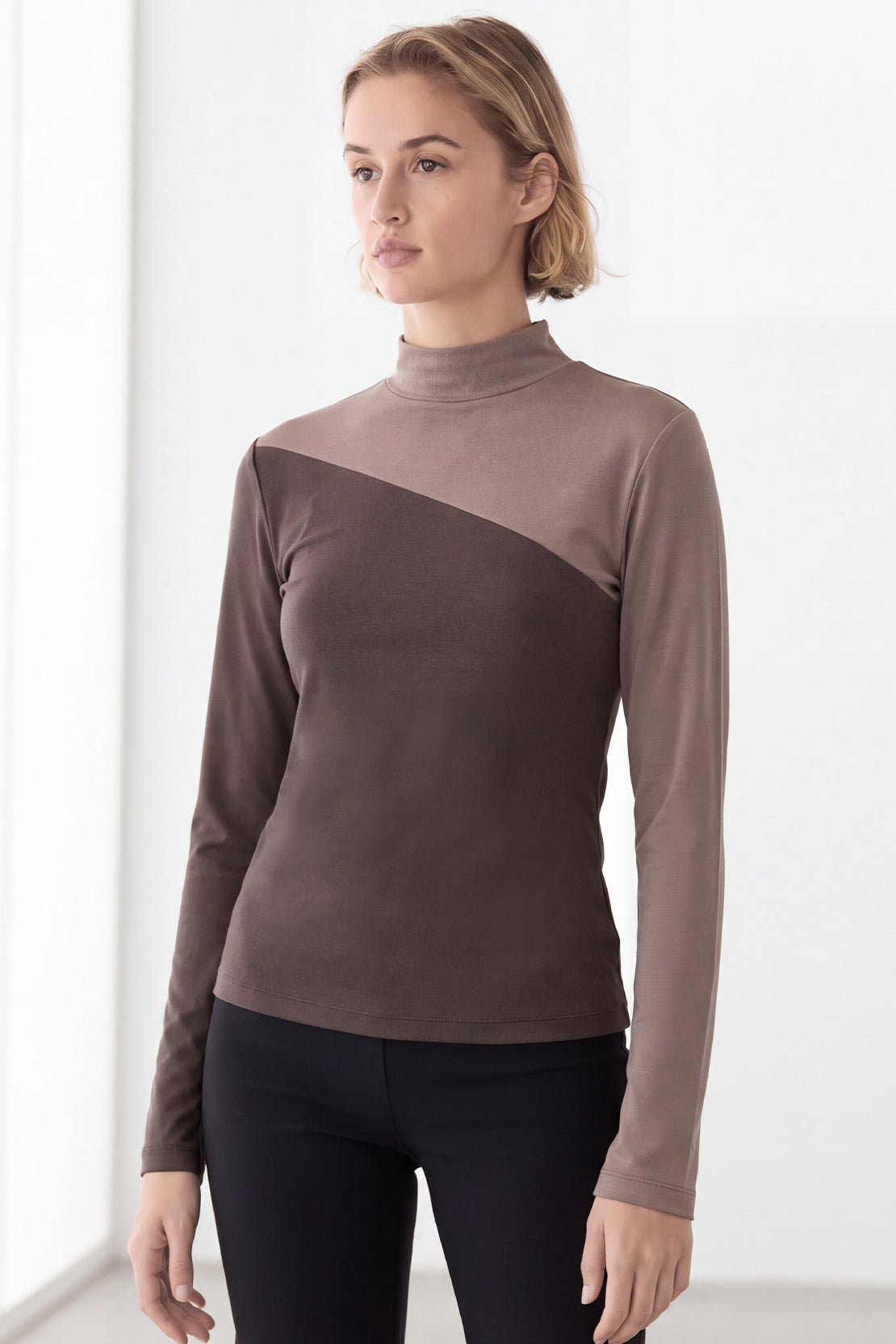 KOKO Cotton Mock Neck Top