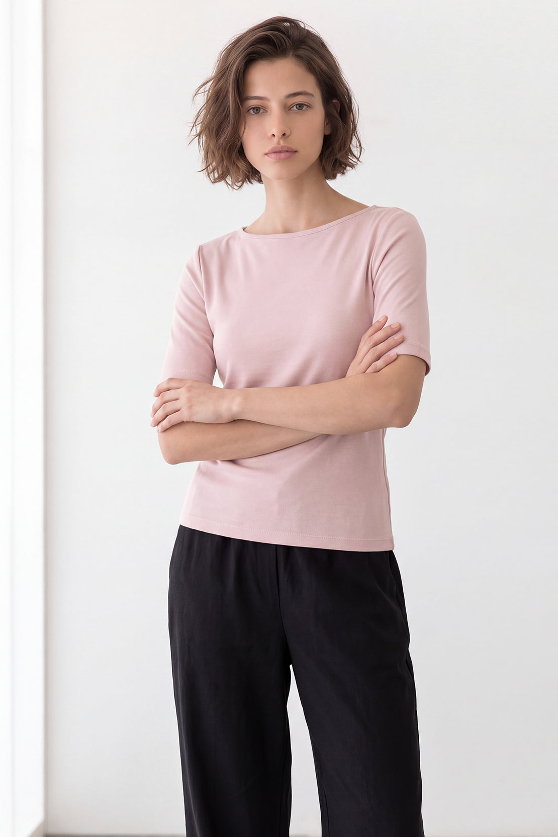 KOKO Wool Mock Neck T-Shirt