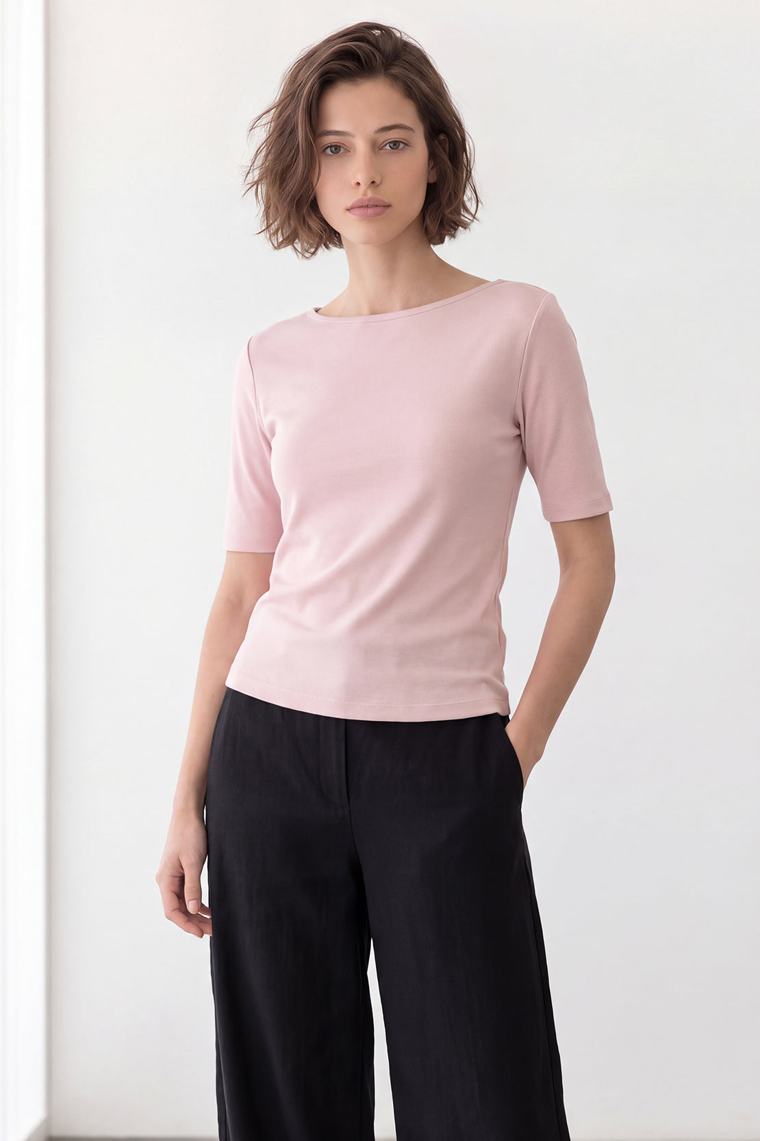 KOKO Wool Mock Neck T-Shirt