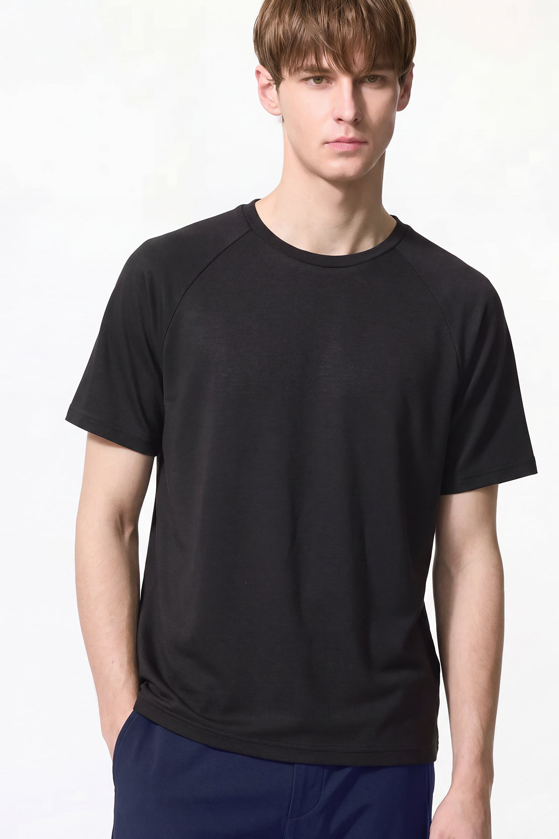 KOKO Modal Blend Crew Neck T-Shirt – Black & Clay