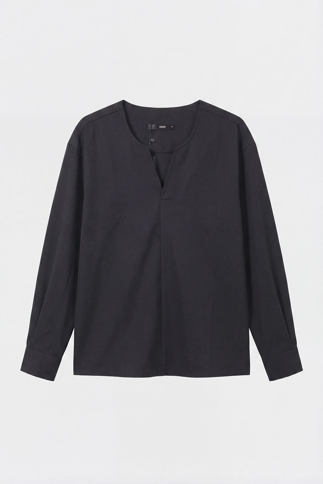 KOKO Pure-Ease Relaxed V-Neck Shirt – Beige,Black & White