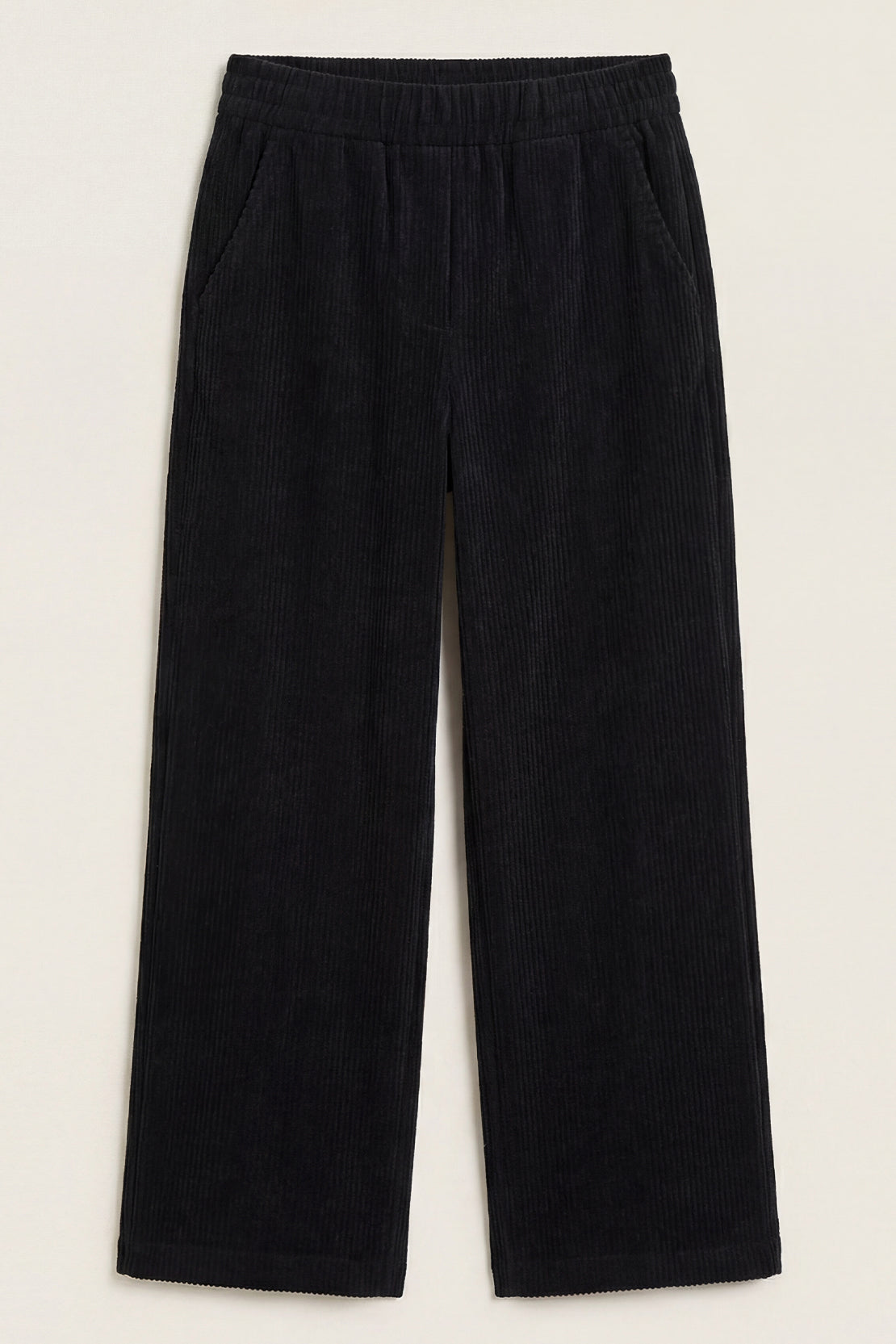 KOKO Structured Knit Wide-leg Trouser – Black, Cherry & Olive