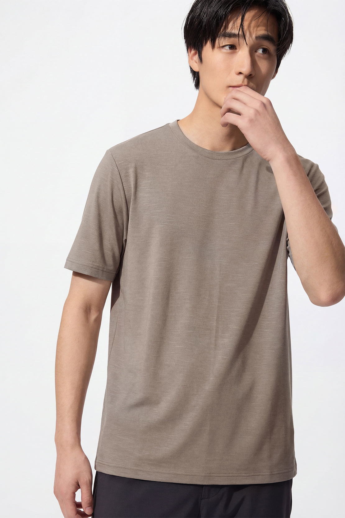 KOKO Modal Roma Crew Neck t-shirt – Coffee & Beige