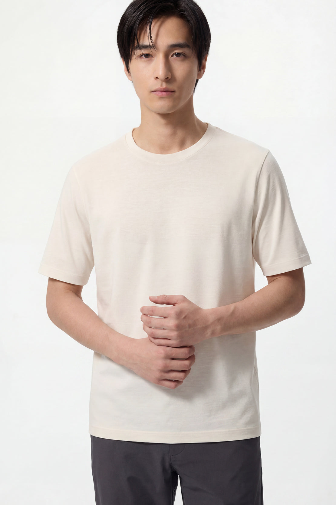 KOKO Modal Roma Crew Neck t-shirt – Coffee & Beige