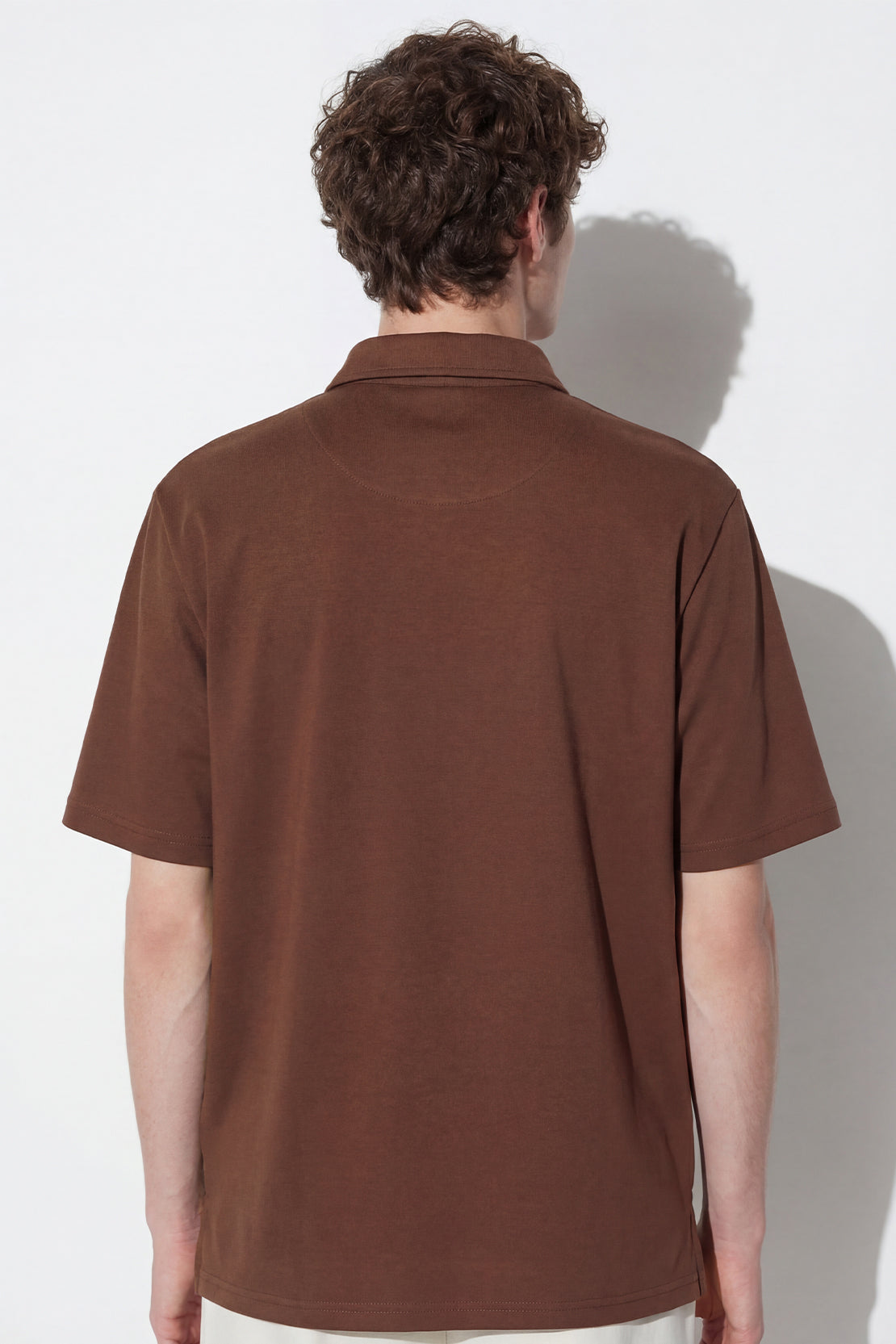 KOKO Modal Relaxed Fit Polo – Brown