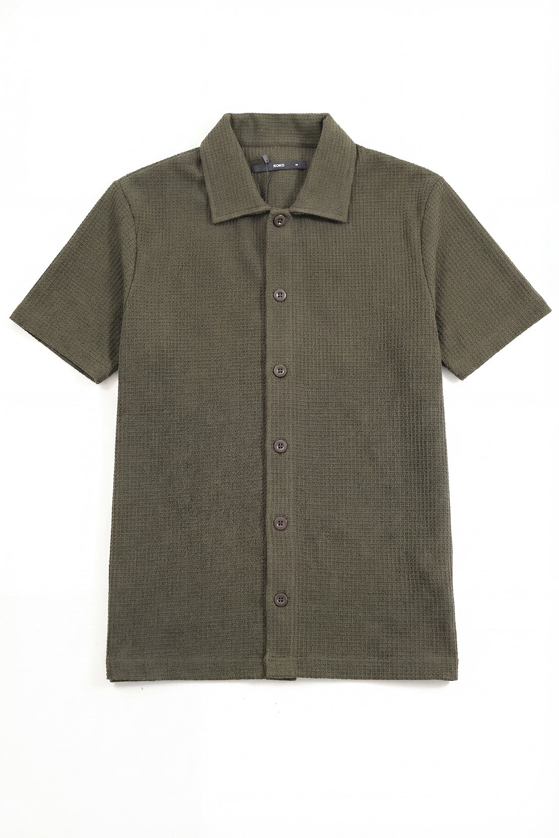 KOKO Structured Knit Shirt – Olive