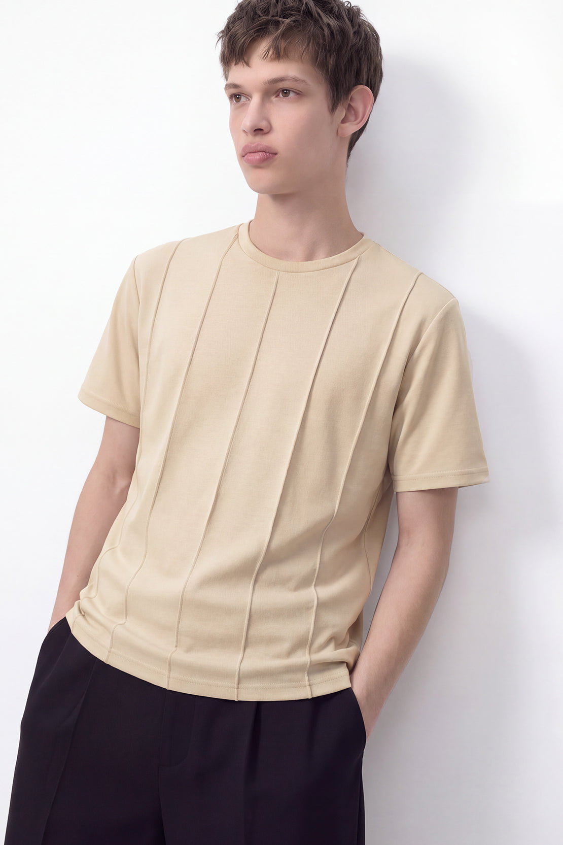 KOKO Modal Seam Detail T-Shirt – Soft Grey