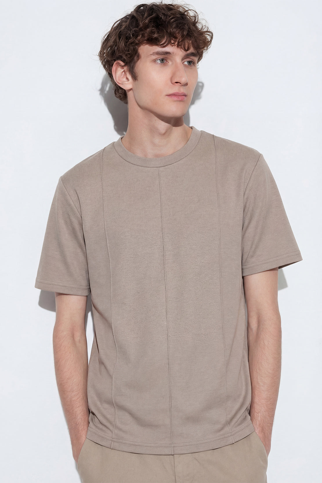 KOKO Modal Seam Detail T-Shirt – Beige