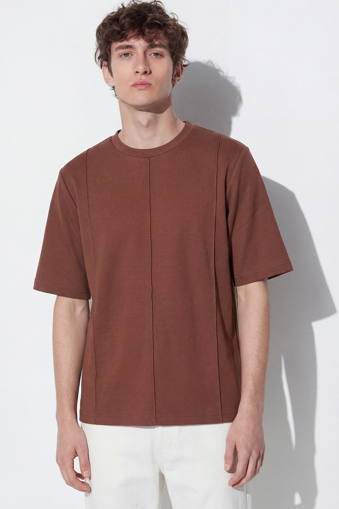 KOKO Modal Seam Detail T-Shirt – Brown
