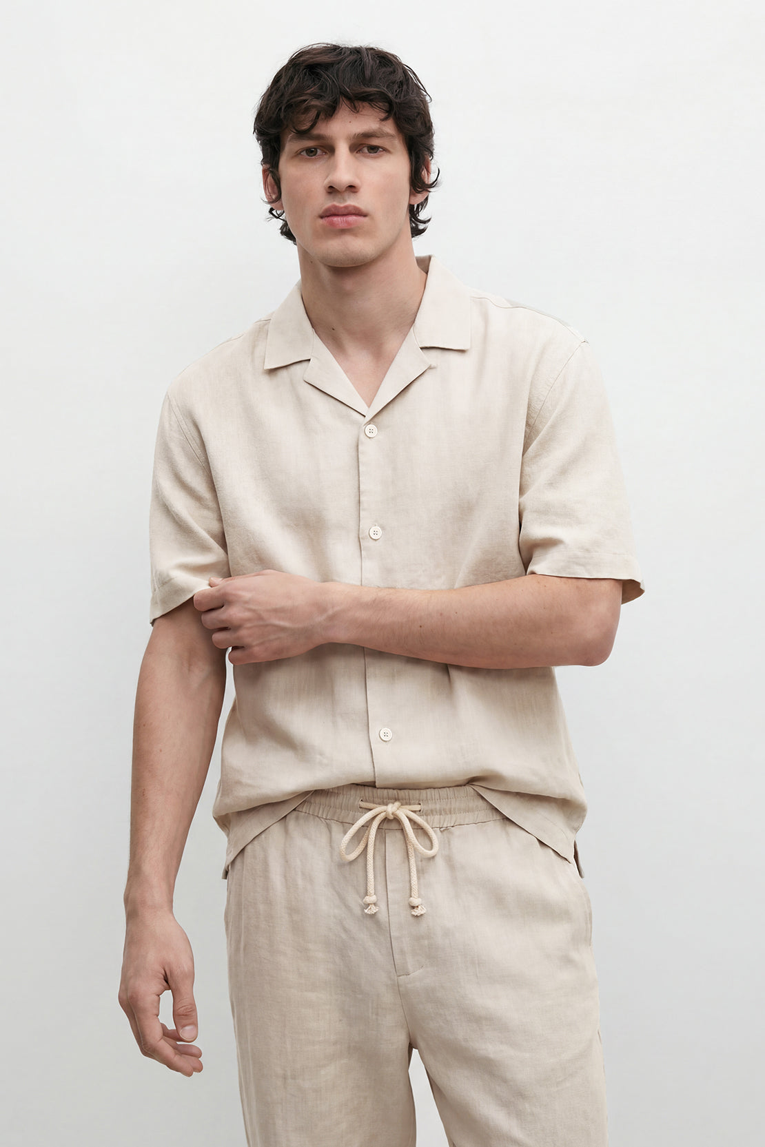 KOKO Premium Velvet Linen Short Sleeve Shirt