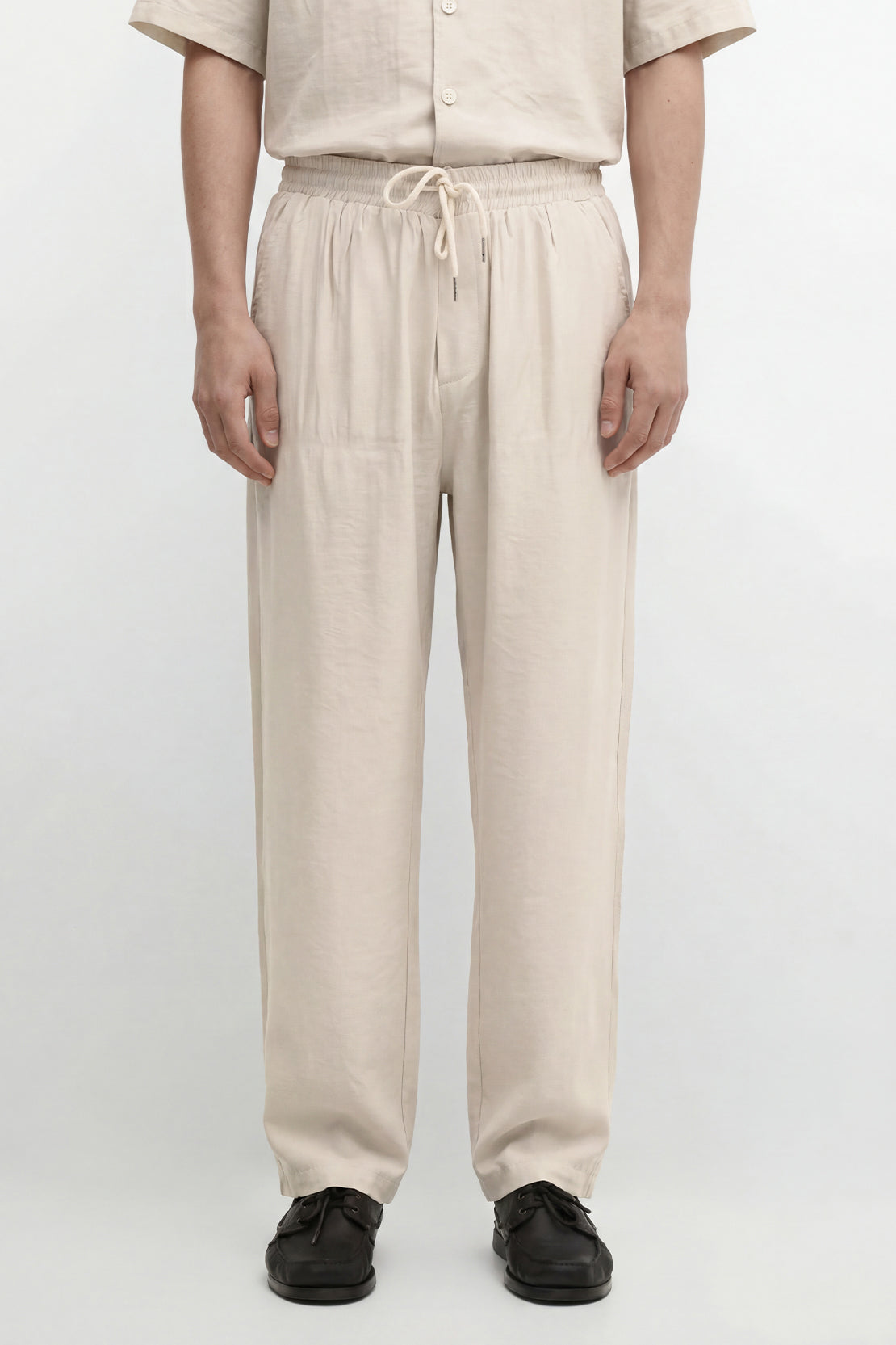 KOKO Premium Velvet Linen Lounge Pants – Soft Beige