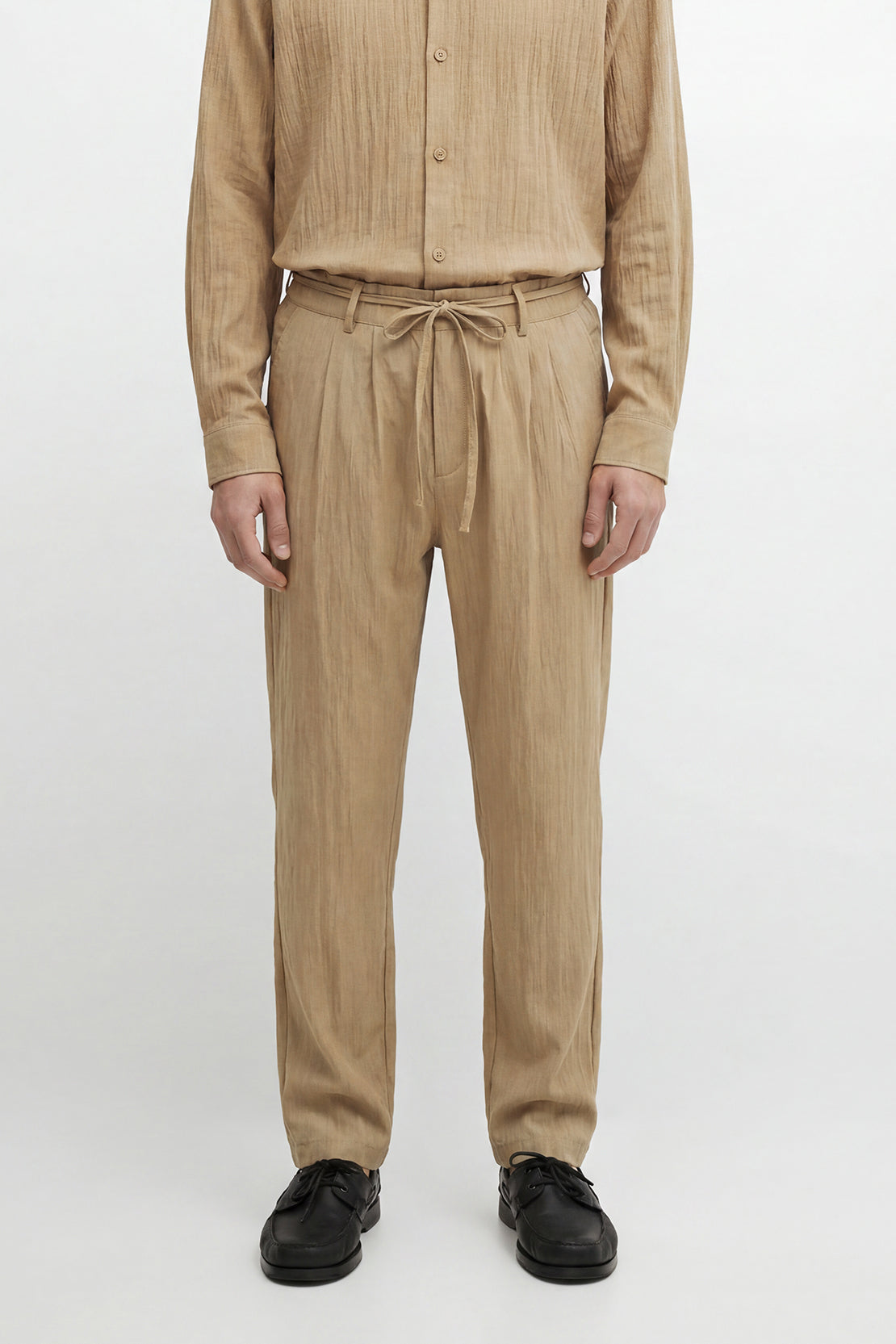 KOKO Light Weave Tailored Fit Pants – Beige
