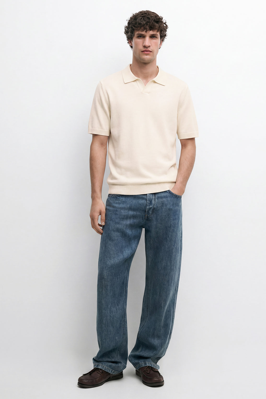 KOKO Core Knit Polo – Ivory