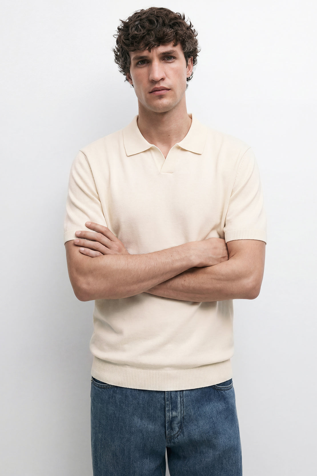KOKO Core Knit Polo – Ivory